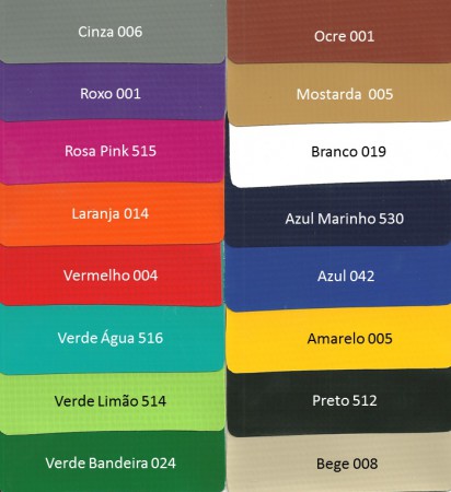 LONA DE PVC COR ÚNICA